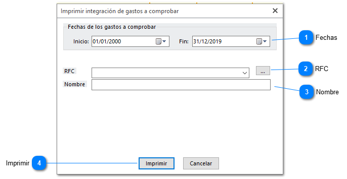 Integración de egresos a comprobar