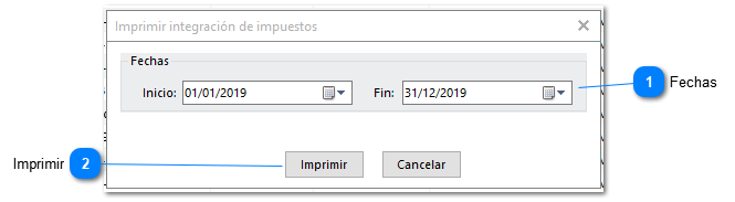 Integración de impuestos